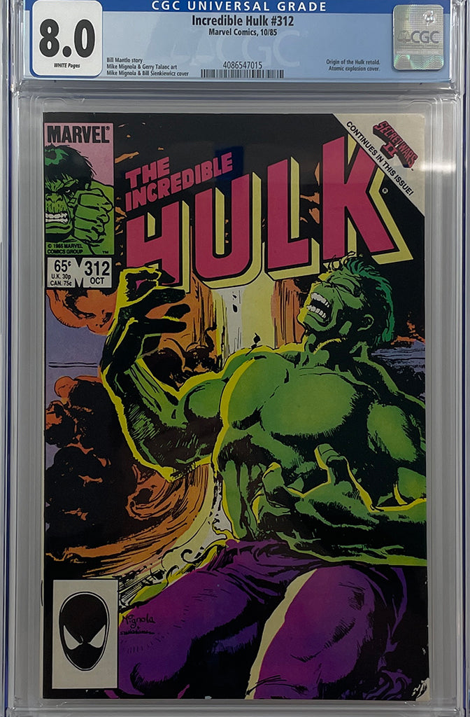Incredible Hulk #312 | Origin of Hulk Retold | CGC 8.0