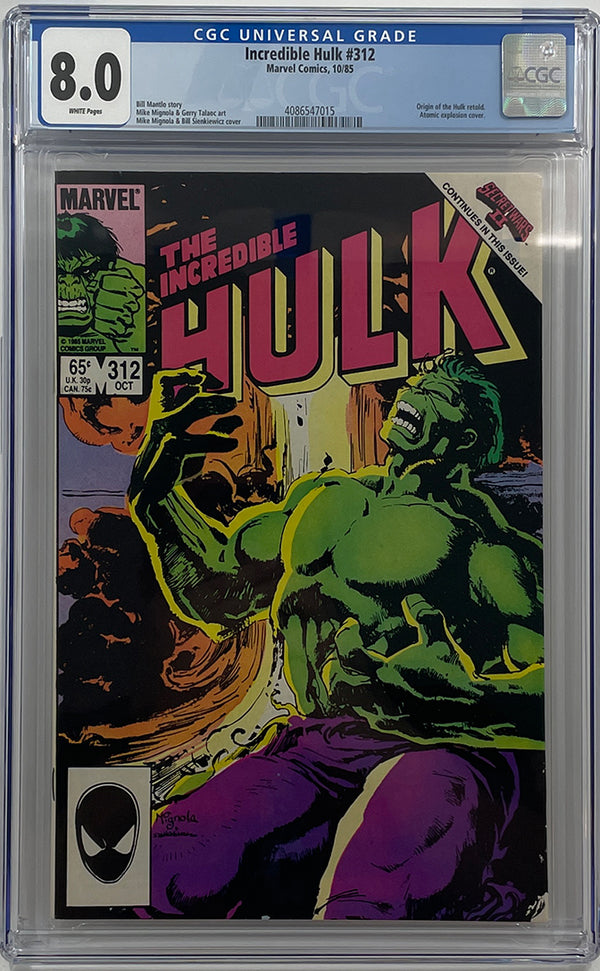 Incredible Hulk #312 | Origin of Hulk Retold | CGC 8.0