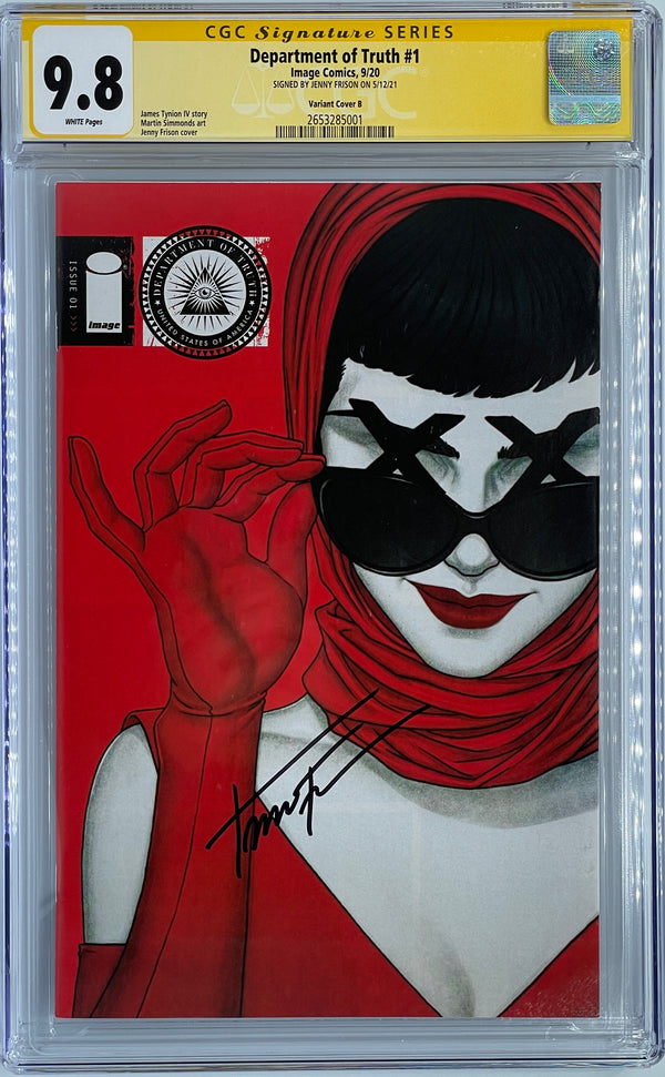 Department of Truth #1 | Signed by Jenny Frison | Frison Variant | CGC SS 9.8