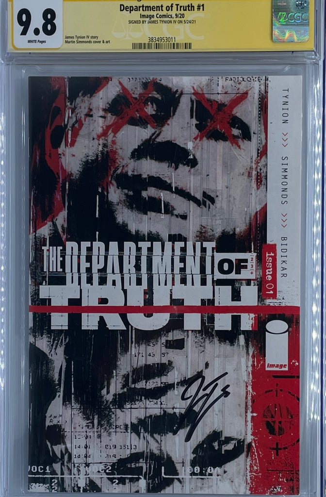 Department of Truth #1 |  Cover A | Signed by James Tynion | CGC SS 9.8