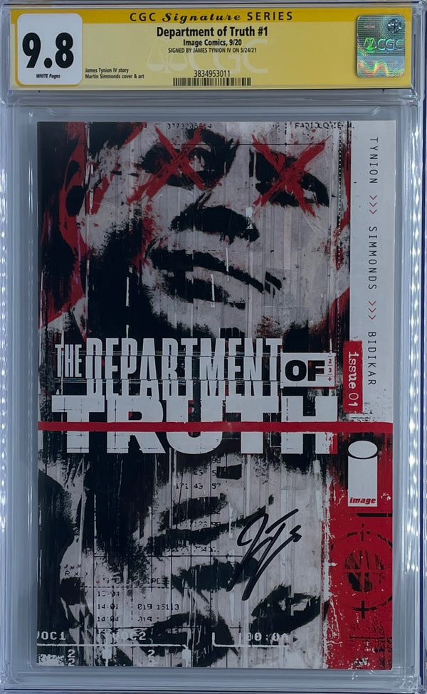 Department of Truth #1 |  Cover A | Signed by James Tynion | CGC SS 9.8