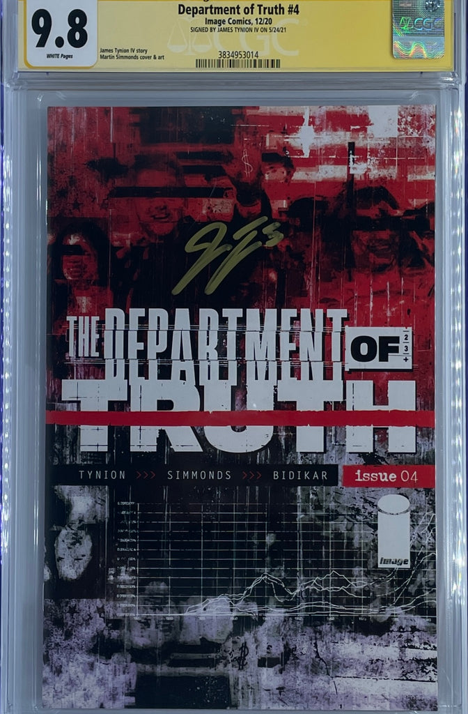 Department of Truth #4 |  Cover A | Signed by James Tynion | CGC SS 9.8