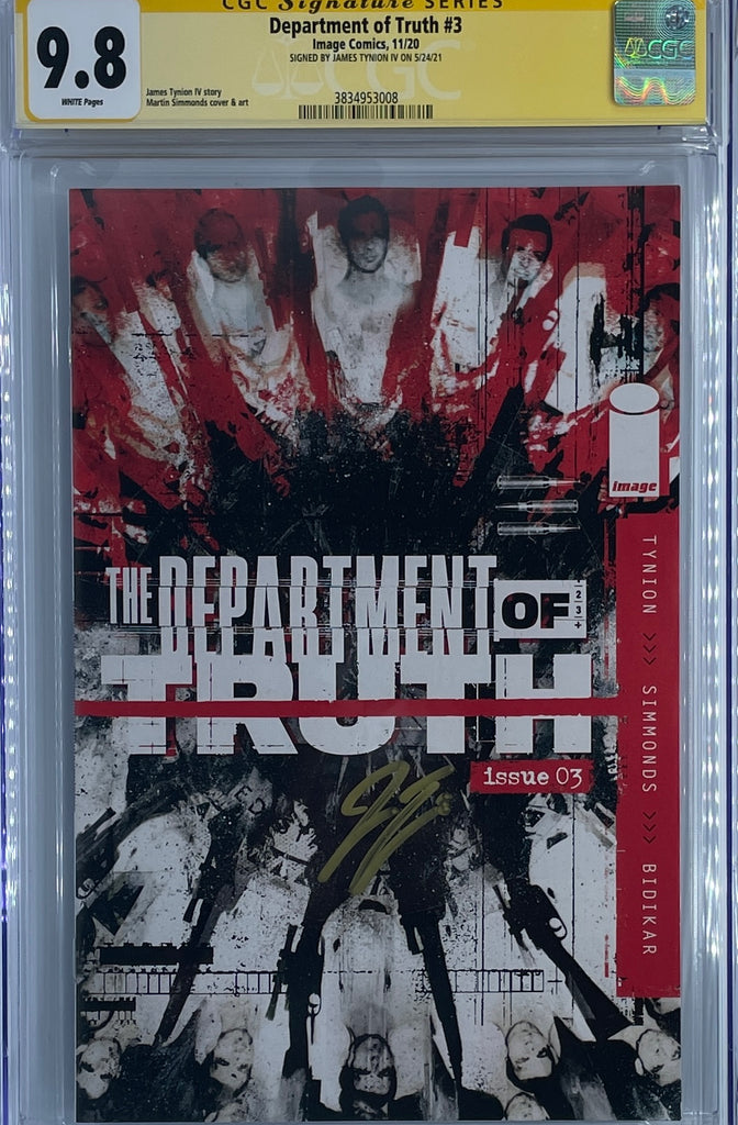 Department of Truth #3 |  Cover A | Signed by James Tynion | CGC SS 9.8