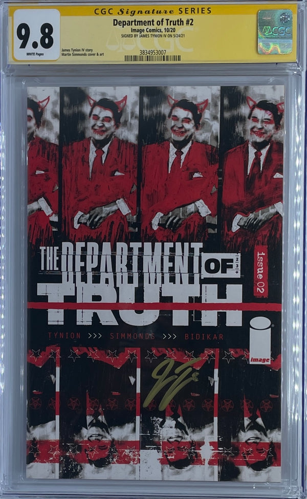 Department of Truth #2 | 1st Print | Signed by James Tynion | CGC SS 9.8