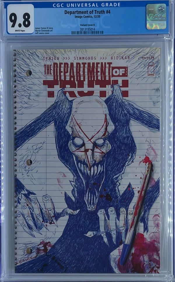 Department of Truth #4 | 1:25 Ratio Variant Cover | CGC 9.8