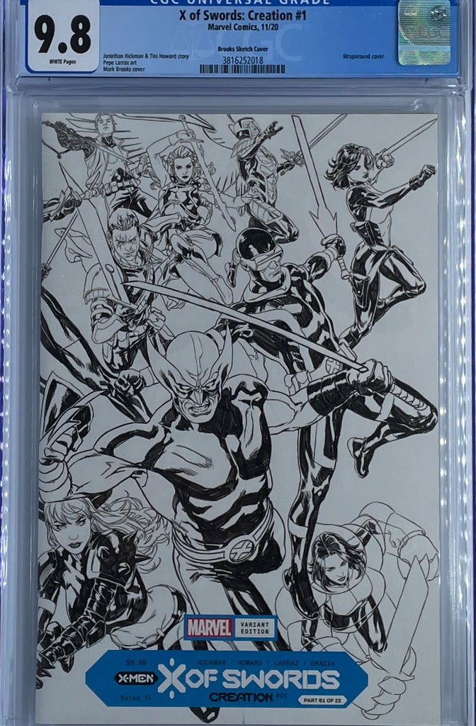 X of Swords #1 | 1:100 Brooks Sketch Variant | CGC 9.8