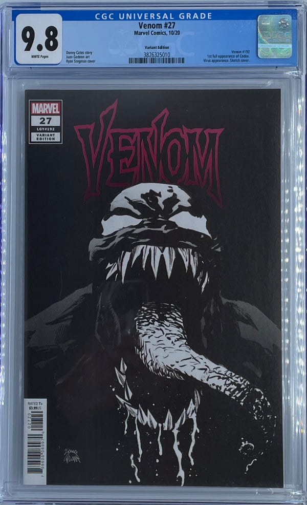 Venom #27 | Stegman 1:100 Sketch Variant Cover | CGC 9.8