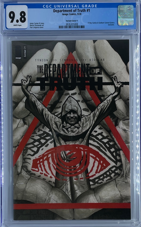 Department of Truth #1 | Paul Limgenco El Rey Comics Variant | CGC 9.8