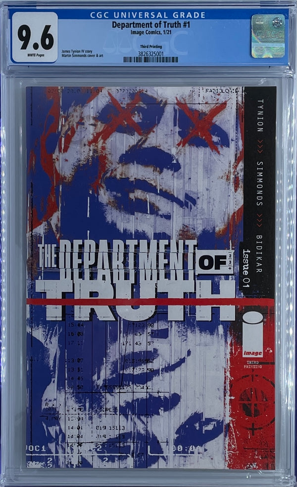 Department of Truth #1 |  Third Printing | CGC 9.6