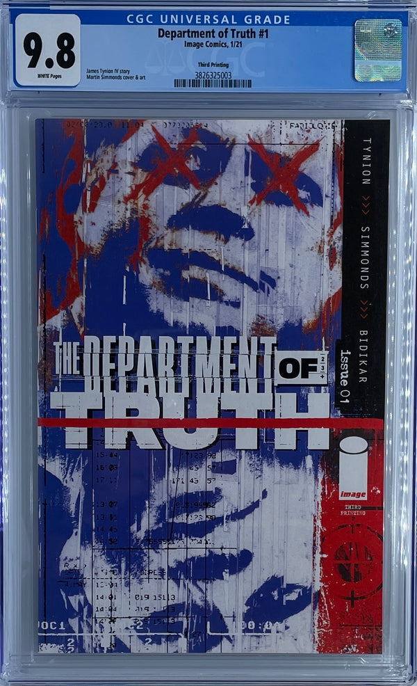 Department of Truth #1 |  Third Printing | CGC 9.8