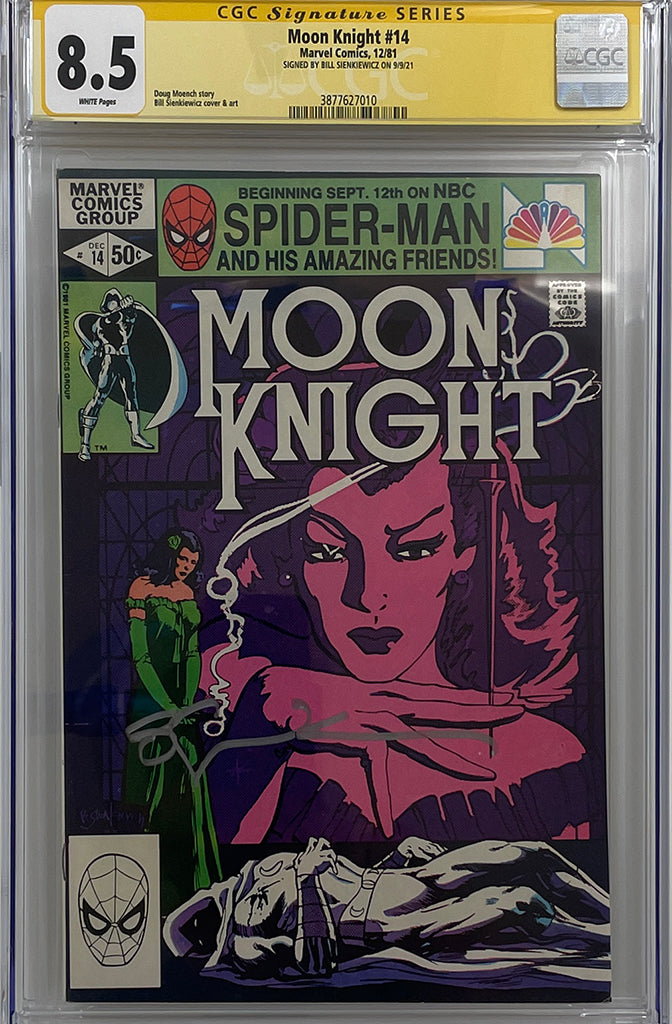 Moon Knight #14 | Signed by Bill Sienkiewicz | 1st App Stained Glass Scarlet | CGC SS 8.5