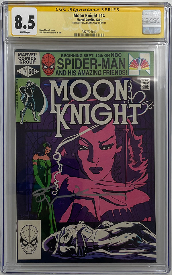 Moon Knight #14 | Signed by Bill Sienkiewicz | 1st App Stained Glass Scarlet | CGC SS 8.5