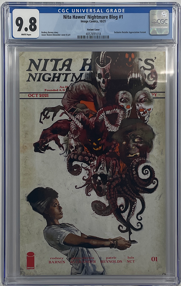 Nita Hawes Nightmare Blog #1 | Cover B | Jason Shawn Alexander | CGC 9.8