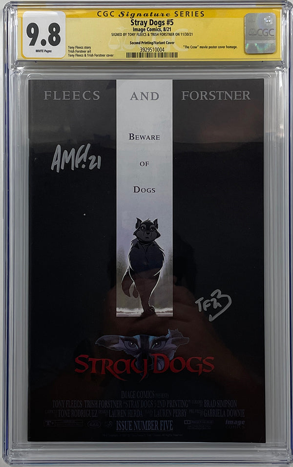 Stray Dogs #5 | 1:25 Ratio | Signed by Tony and Trish | CGC SS 9.8