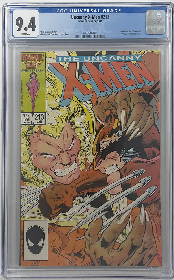 Uncanny X-Men #213 | Psylocke Joins the X-Men | CGC 9.4