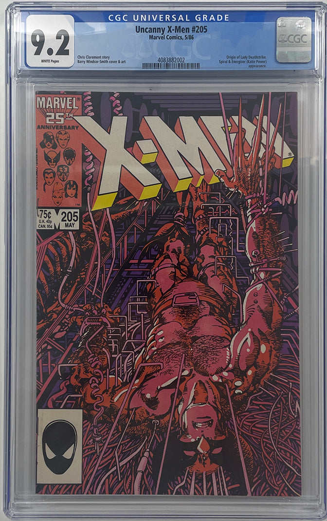 Uncanny XMen 205 Origin of Lady Deathstrike CGC 9.2 Rabbit Comics