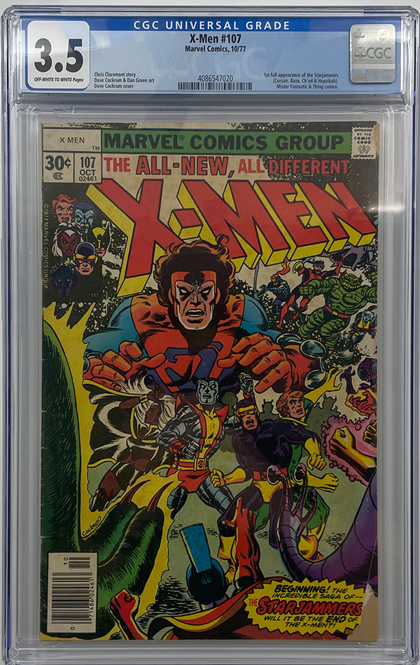 X-Men #107 | 1st app of the Starjammers | CGC 3.5