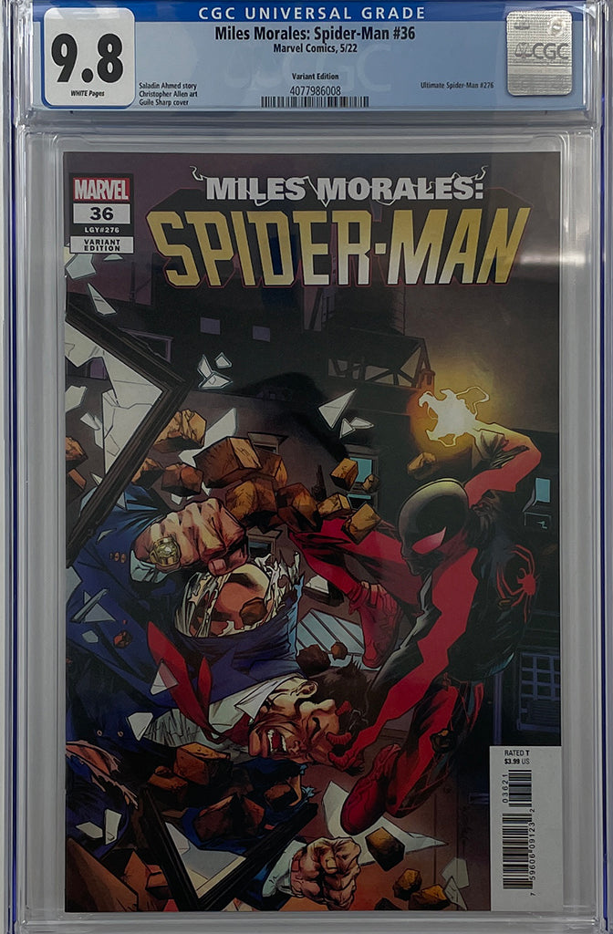 MILES MORALES SPIDER-MAN #36 | Guile Sharp Variant | CGC 9.8