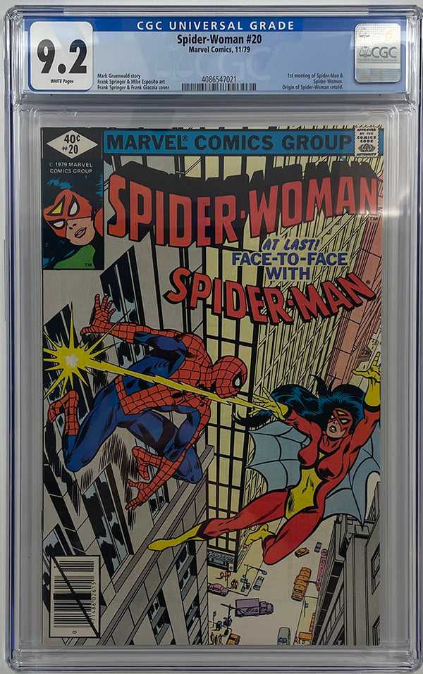 Spider-Woman #20 | 1st Meeting of Spider-Man & Spider-Woman | CGC 9.2
